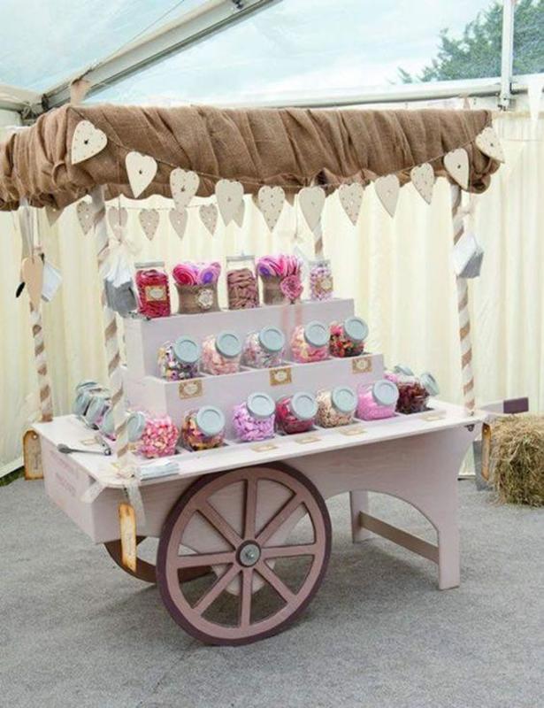 Un candy bar pour son mariage en Normandie cr : photo.femmeactuelle.fr