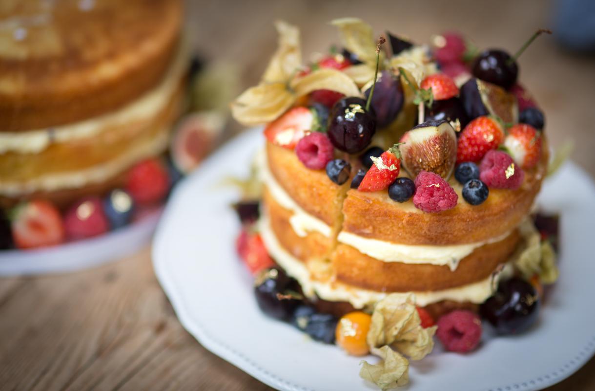 naked cake fruité pour gâteau de mariage