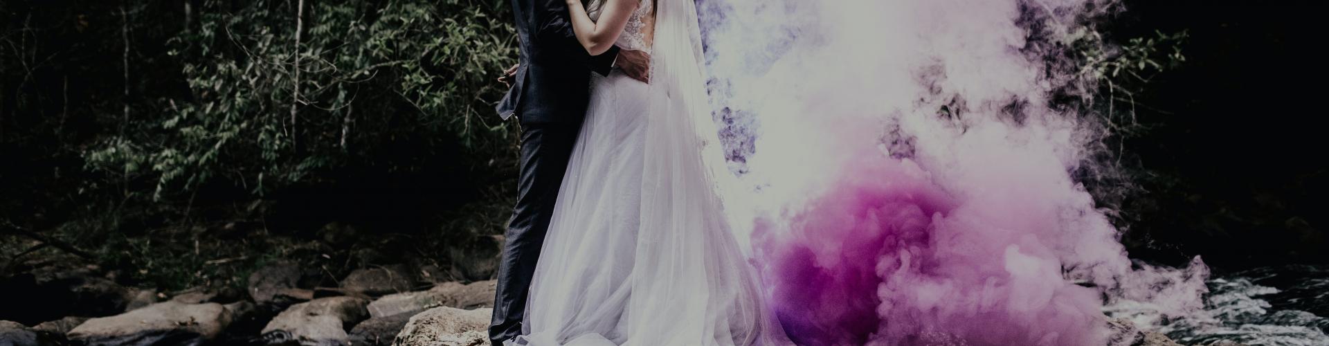 Les fumigènes : cette tendance photo de mariage qui revient