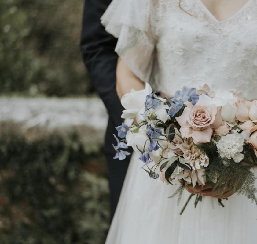Mariage en Normandie - photo d'un bouquet de fleurs de mariée
