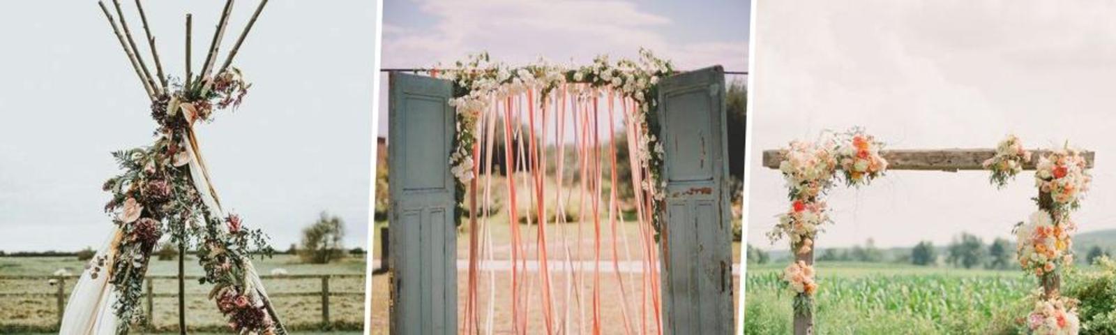 Inspiration pour fabriquer et confectionner son arche de mariage en Normandie 