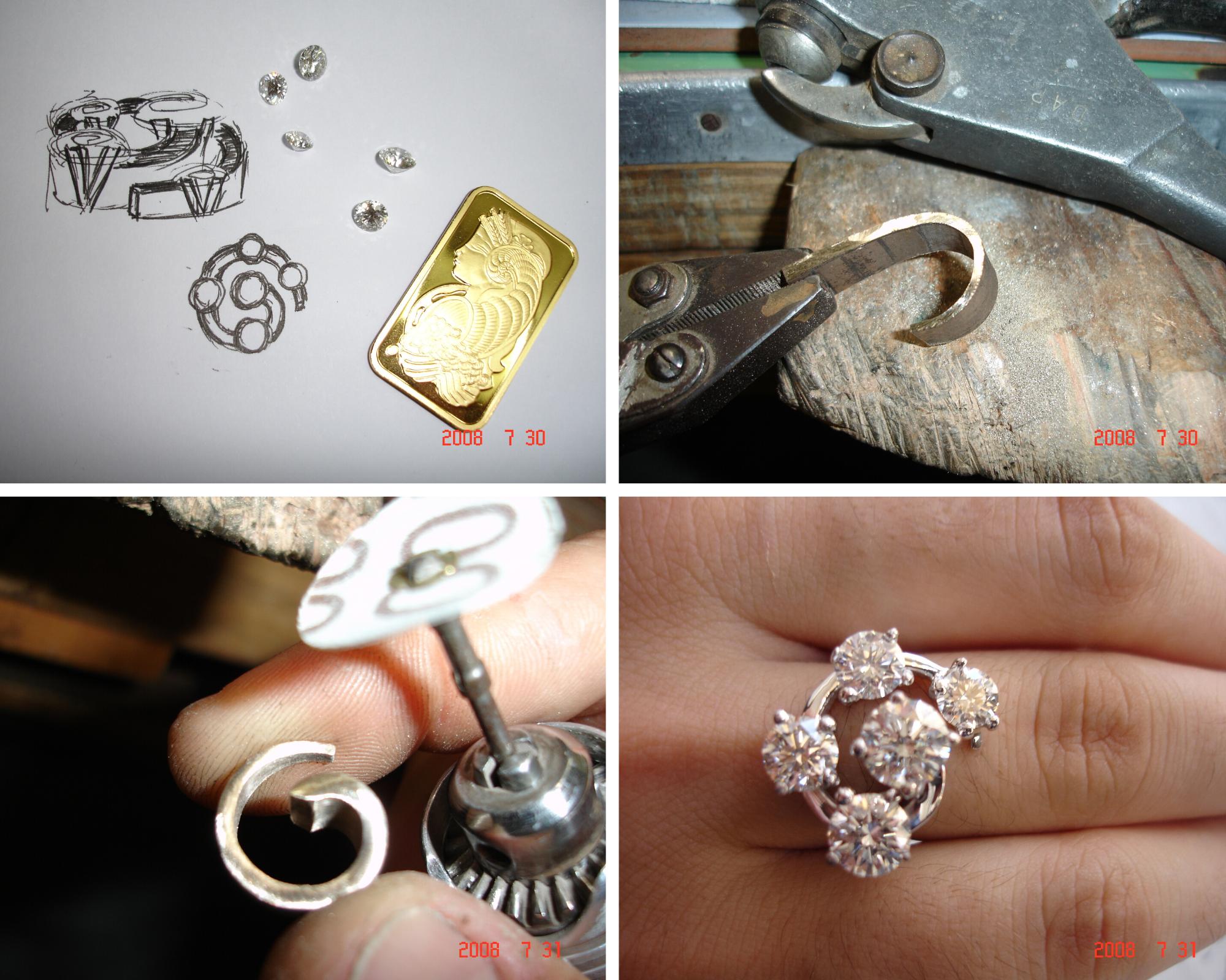 Création de A à Z d'un bijou par Eduard Melix joaillier créateur pour vos bijoux de mariage en Normandie