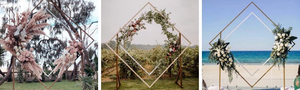 Arche en losange de mariage dans le Calvados, l'Orne, l'Eure, la Manche et la Seine Maritime 