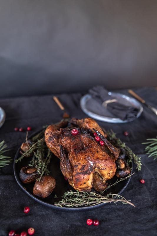 dinde de noel revisitée pour un repas de mariage hivernal