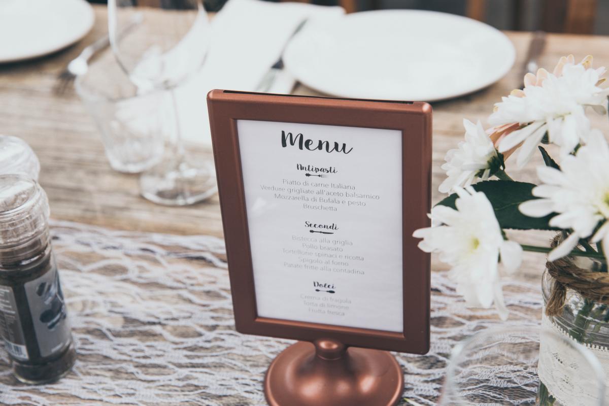 Présentation de votre menu pour vos invités le jour de votre mariage - Normandie