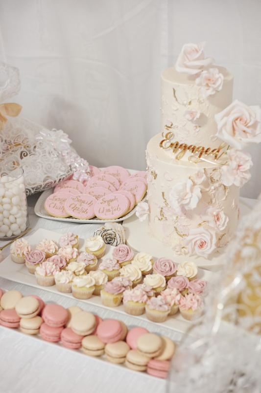 Mariage en Normandie - photographie d'une Sweet table thème rose pour une mariage