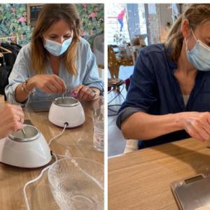 Exemple de préparation lors d’un atelier EVJF pour une future mariée avec ses témoins, en Normandie à Caen - Mariage en Normandie Exemple de préparation lors d’un atelier EVJF pour une future mariée avec ses témoins, en Normandie à Caen - Mariage en Normandie